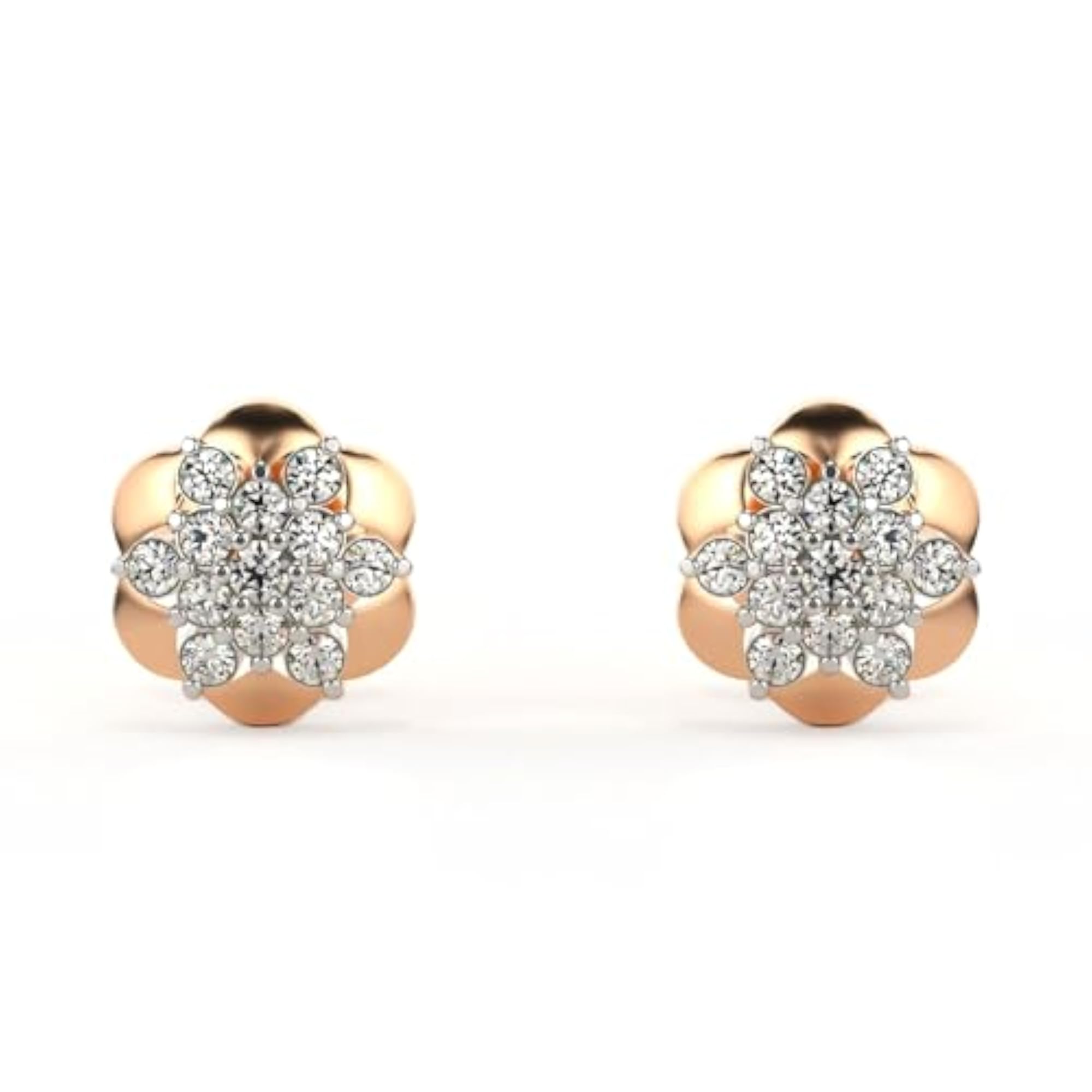 Women's Stylish Lab Grown Diamond 0.26cts Sterling Silver Earrings