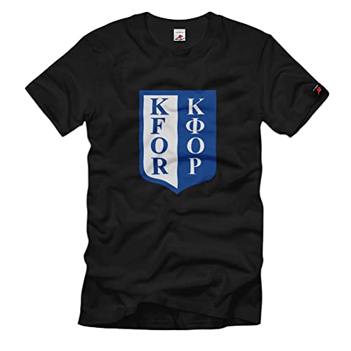 T-shirt KFOR Armée Kosovo Noir XL Grand Confort pour Passionné d'Histoire