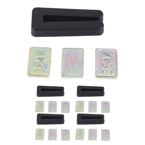 Kleagary 20 stuks uitgebalanceerde set voor plafondventilator, vleugels, inclusief 5-delige elastische ventilator evenwichtsclips en 15 stuks zelfklevende 3G metalen gewichten