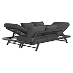 OUTLIV. Doppel-Gartenliege Atlanta Anthrazit/Grau