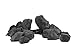 Unocho Aquarium Slate Rocks 10lb Fish Tank Stones Black Rocks for Aquarium Aquascaping Fish Tank Decoration Reptile Basking Platforms Paludarium Bonsai Vivariums(3