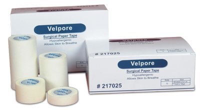 Velpore Surgical Paper Tape - A White, Lightweight & Non-Woven Paper Tape-Porous (Pack of 12)