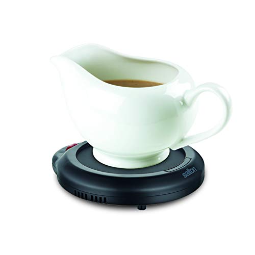 Salton Coffee Mug & Tea Cup Warmer for Office Desk Use, Electric Beverage Warmer with Automatic Temperature Control, Perfect for Warming Candle Wax No Flame Warming, Black (SMW12BK)