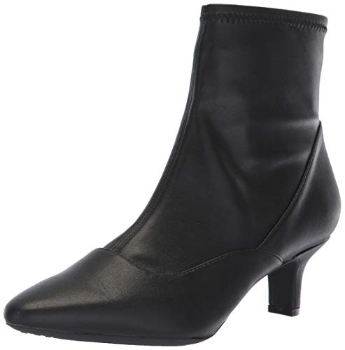 Rockport Women's Kimly Bootie Ankle Boot, Black Stretch, 6.5 W US