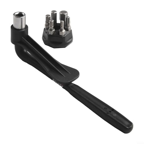 Homeponnew Juego de llaves dinamométricas múltiples para bicicletas, acero al cromo vanadio con agarre de nailon para una instalación segura y eficiente de tornillos