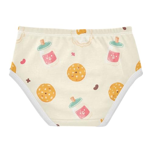 Girls' Hipster Panties Comfort Color for Kid Cookie Milk Christmas Pattern2