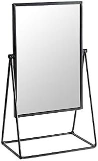 Harbour Housewares Dressing Table Vanity Mirror - Free Standing Tabletop Makeup Cosmetic Mirror - 22cm - Black
