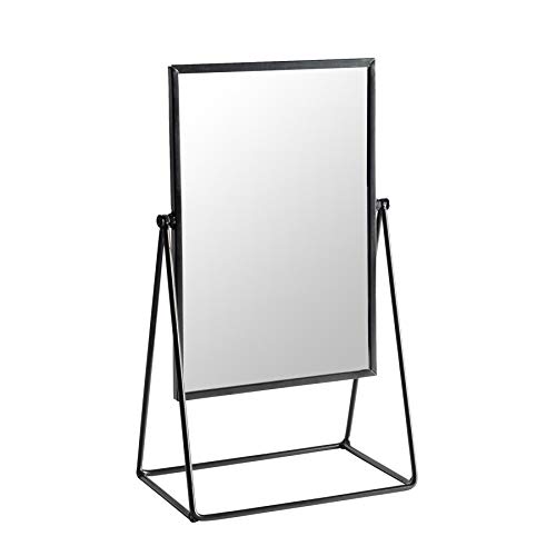 Harbour Housewares Metallic Frame Vanity Mirror - Adjustable Tilt Dressing Table Mirror 22x39cm - Sleek Modern Makeup Mirror for Bedroom Bathroom or Desk Lightweight Durable Compact Design