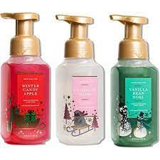 Bath and Body Works Holiday Trio 3- pack random assorted winter holiday design foaming hand soaps set, 8.75 ounces each soap