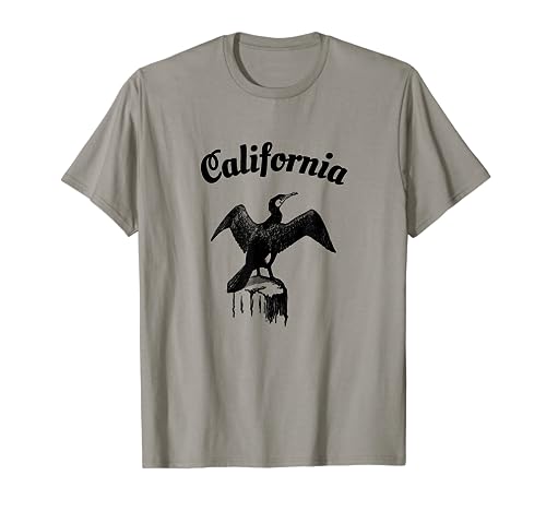 California Cormorán Aves Secado Aves Waterbird Camiseta