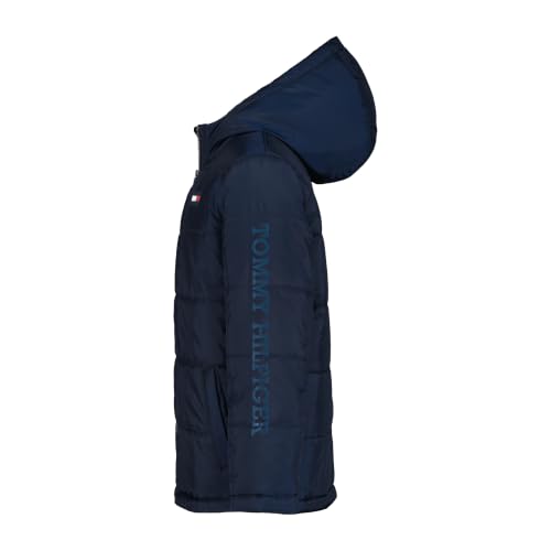 Image of Tommy Hilfiger Boys' Heavyweight Hooded Polar Fleece Lined Puffer Jacket