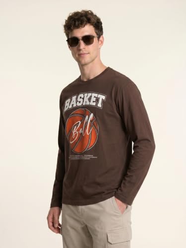 Image of Veirdo Men's Full Sleeve Printed T-Shirt | Trendy Graphic Print Tee
