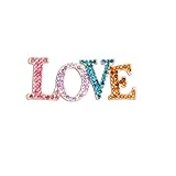 MALOYANVE LOVE Rhinestone Brooch for Women Fashion Sparkly Colorful Letters Cluster Lapel Pin Brooch Costume Decorate Holiday Valentines Jewelry (Colorful)