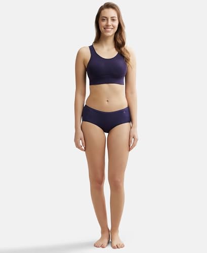 Image of Jockey JW12 Women Wirefree Padded Tencel Lyocell Elastane Stretch Full Coverage Lounge Bra with Stay Fresh Properties and Removable Pads