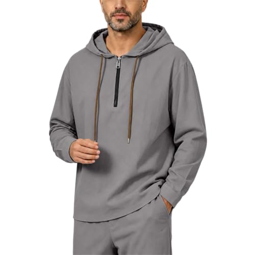 Sudadera informal de manga larga con estilo oversize gris XXL ideal para tus días de descanso