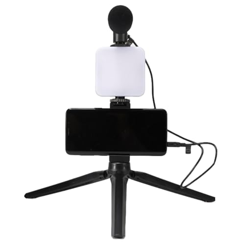 Trípode para teléfono Bexdug con luz LED selfie y soporte estable portátil para videos