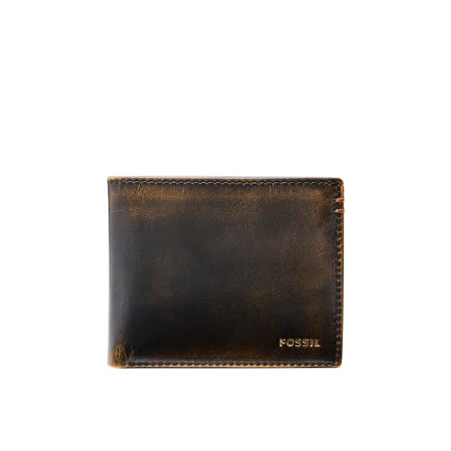 Fossil Brieftasche für Herren Wade, Leder Bifold schwarz 11,43 cm L x 1,9...