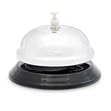 Geräuschvoll auf sich aufmerksam machen: Der Klöppel der Rezeptionsklingel erzeugt einen hellen und klaren Klang - Für die manuelle Nutzung sind keine Batterien erforderlich