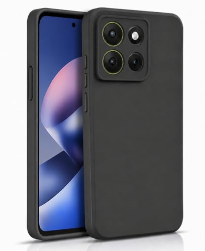 Image of FIRST MART Matte Silicone Back Cover for Motorola G37 Power - Black
