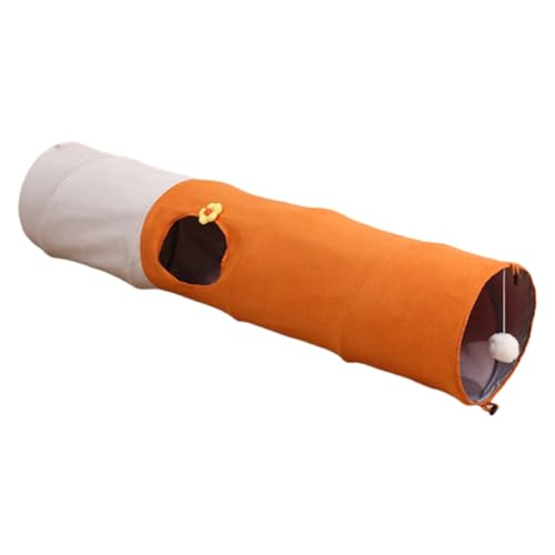 子猫トンネル - 遊び道具 猫用チューブ 折りたたみ可能 ボール付き | 引っかき抵抗性ある テント型隠れ家 インタラクティブ運動器具 旅行 リビング 室内用 猫ストレス解消