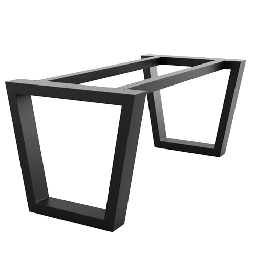 MetaloPro Extreme Pieds de Table en métal - piètement trapèze Ultra Robuste en Acier pour Table à Manger et Bureau, Forte capacité de Charge, Design...