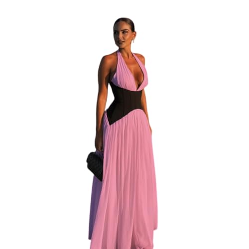 Robe chic de fête blanche dos nu au design patchwork raffiné taille L