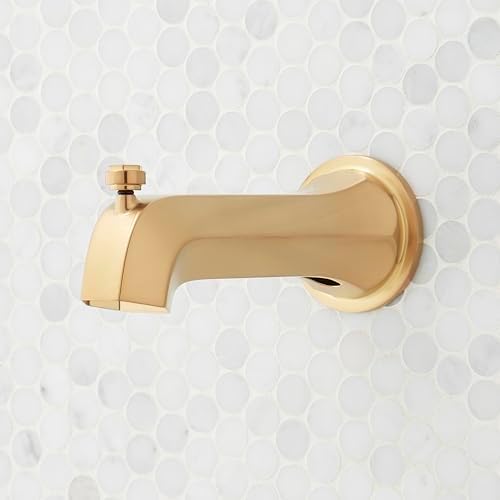 Signature Hardware 955089 Elita 7" Integrated Diverter Tub Spout - Brushed Gold