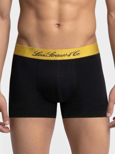 Image of Levi's Cotton Elite Trunk | Premium Men's Trunk Underwear | 4-Way Stretch | Outer Elastic Waistband | H-Pocket | Style 072 | Pack of 1