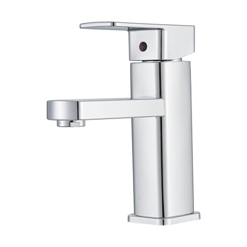 Wasserhahn Bad Waschtischmischer Badarmatur mit Warm/Kaltwasser Waschbeckenarmatur Edelstahl für Waschschale Verchromt Waschtischmischer mit Wassersparfunktion,Chrom