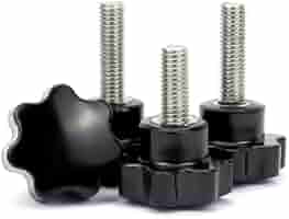 16 Viti A Manopola Stellare M5x40mm - Acciaio Inox 304, Plastica, Per Serraggio Manuale - Foto 3