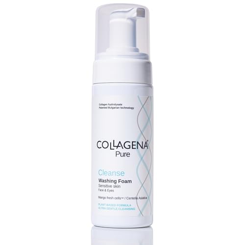 Collagena Espuma limpiadora suave y aireada con Centella Asiática y extracto de mango – Limpieza profunda e hidratación – Adecuado para todo tipo de piel