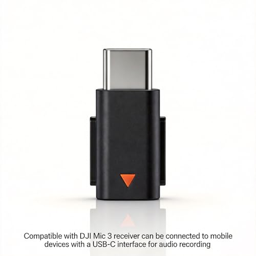 Adaptador de smartphone para DJI Mic 3 audio USB C Mac 2