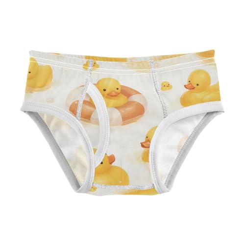 KLL Seamless Cute Rubber Yellow Ducks Toddler Boys' Soft Briefs Underwear Breathable Undies