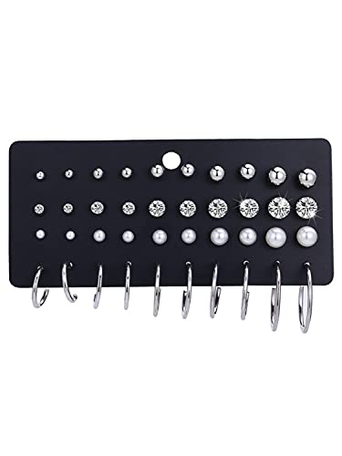 Image of Shining Diva Fashion Stylish Combo Design 6 Pairs Metal Earrings for Women and Girls (F12787er)