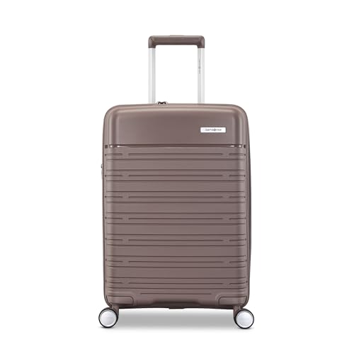 Image of Samsonite Elevation Plus - Carry-On Hardside Luggage - Scratch Resistant Polypropylene Shell, RightHeight Adjustable Handle, Integrated AirTag Holder, TSA Lock, WetPak Compartment - Chocolate Mauve