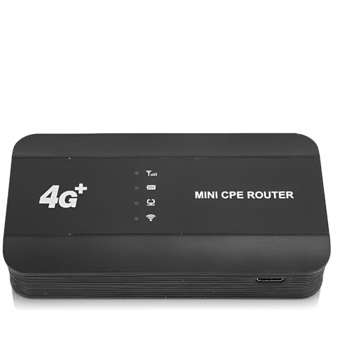 Image of Portable 4G LTE WiFi Hotspot Router, 300Mbps High Speed, RJ45 & USB C Port, 10 Device Connections, 3000mAh Battery for Travel, Laptop, Mobile Devices