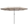 Zelsius Parasol | dubbele parasol met handslinger | 460×270 cm | marktscherm | voor balkon en tuin
