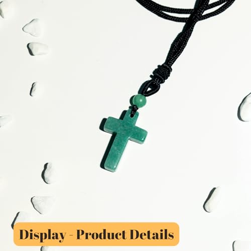 Image of XIANNVXI Healing Crystal Necklace for Men Jewelry Gift | Adjustable Black Rope Natural Gemstone Pendant