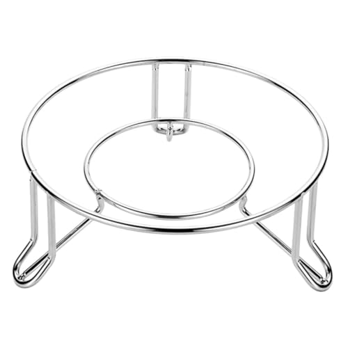 BEBEMOKO 1Pc Tall Stainless Steel Kitchen Pot Holder Heat Steam Pot Rack for Cooking Design Easy to Clean for Steaming and Kitchen Use