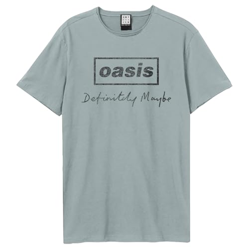 T-Shirt Definitely Maybe Distressed Amplified Bleu XL : Fini le Look Fade