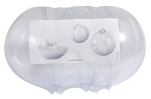Rayher Boules de décoration à garnir, plastique transparent, 1 set, Ø 10cm, 4 boules, à remplir, à suspendre, cadeau, Noël, pâques, anniversaire-...