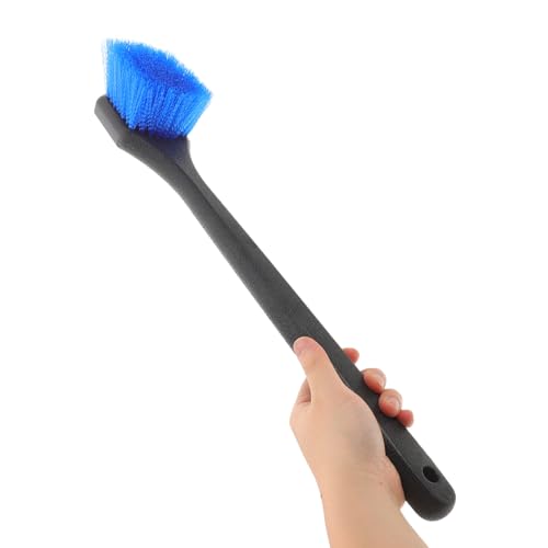 Cepillo para baño de pájaros azul con mango largo para limpiar comederos de exterior 5