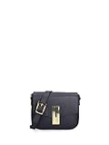 Sac à bandoulière Gave Lux Sac à bandoulière pour femme en cuir véritable Made in Italy 21 x 13 x 6 cm, bleu foncé, Taille unique
