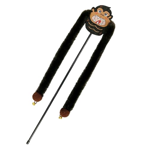 tongfeng Palo de juguete para gatos, juguetes de orangután para gatos de interior, juguete para gatos con campanas, juguete interactivo, juguete de palo de gato para gatos de interior para hacer