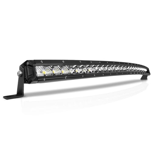 32 Inch Curved LED Light Bar, 240W Super Bright Flood & SpotBeam ...