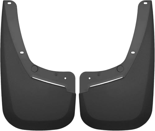 Image of Husky Liners Custom Mud Guards | Fits 2021-2026 Chevrolet Suburban, Tahoe, GMC Yukon, Yukon XL | Rear Set, 2-pc Black - 59241