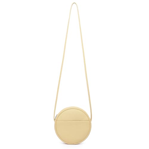 Image of Circle Crossbody Bag for Women NYLON Circle Purse with Zipper Adjustable Knot Shoulder Straps