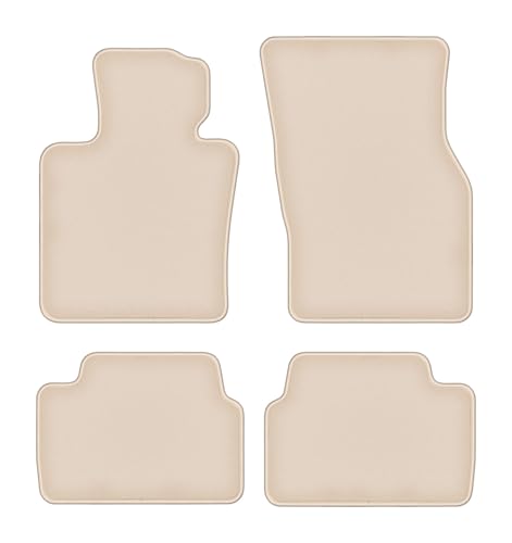 Tapis Auto pour Mini Cooper F55 : Dites Adieu aux Sols Tachés Grâce au Velours Beige 4-pièces