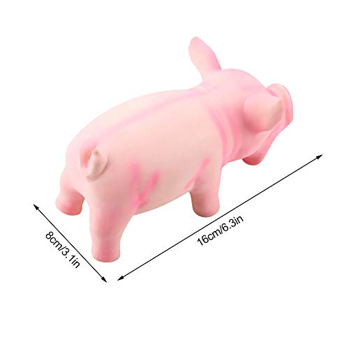 Latex Pet Chew Toys Dog Squeak Toys Grunting Pig Dog Toy That Oinks for Relieving Dog's Loneliness, Pink - Image 2