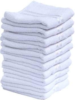 shelter (Set of 12) Pcs Women's/Girl's Pure Soft Cotton White Color Towel Hankies-picture-3